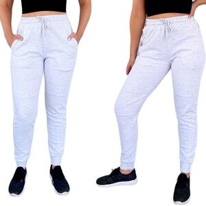 Hollywood The Jean People light gray zip pocket jogger sweatpants size small